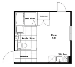 Princess-Line四谷四丁目EAST【3階】の間取り