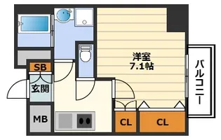 フジマン北梅田【11階】の間取り
