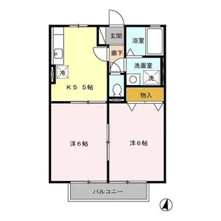 鹿児島県霧島市溝辺町麓【アパート】の間取り