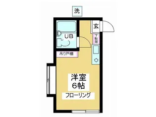 スカイハイツ鶴ヶ丘【1階】の間取り
