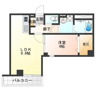 ソリティア鶴見橋【2階】の間取り