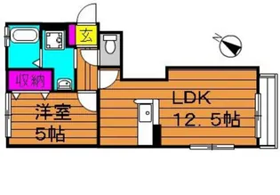 フラッツア西市【2階】の間取り