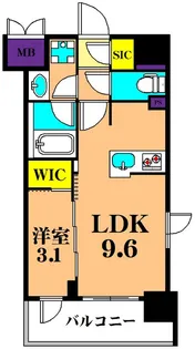 ルフォンプログレ西大井プレミア【9階】の間取り