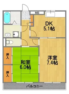 サンノーブル羽村一番館【3階】の間取り