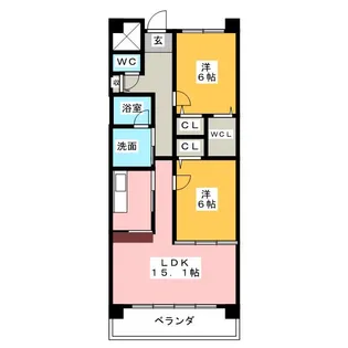 カーサ・ラ・ピラ【3階】の間取り