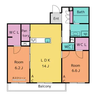 Alouette竜美丘 ~アルエット【3階】の間取り