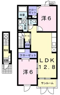 ビリーブB【2階】の間取り