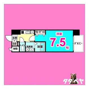 パルティール黒川本通り【5階】の間取り