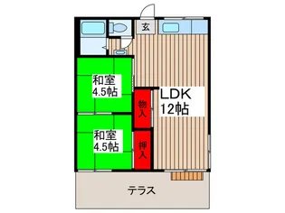 ハイツ山崎【1階】の間取り