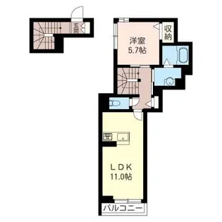 サンティエ【2階】の間取り