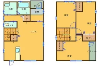 愛媛県新居浜市徳常町【一戸建】の間取り