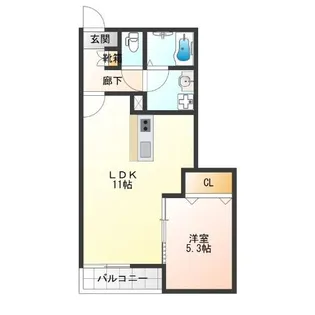 Mew Style Apartments【3階】の間取り