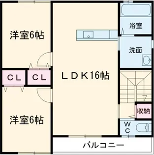 ムーンストーンB【1階】の間取り