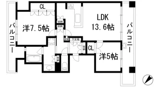 アズアドバンリーヴァ【9階】の間取り