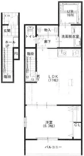 ウエストコミタリア1【2階】の間取り