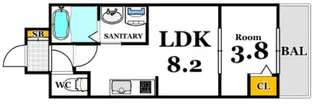 ウェンディ幟町【7階】の間取り