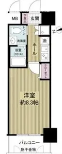 ディナスティ玉造【11階】の間取り