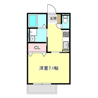 小野市上本町新築アパート【1階】の間取り