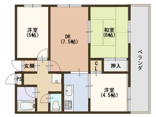 大阪府大阪市住之江区東加賀屋1【マンション】の間取り