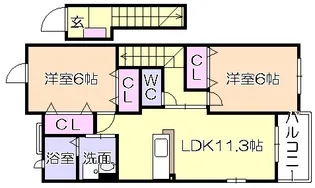 アルディエンテ【2階】の間取り