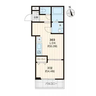 Carte Blanche Hikifune【2階】の間取り