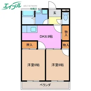 りんごの木【2階】の間取り