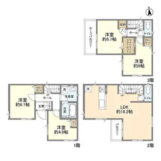 神奈川県川崎市麻生区百合丘3【一戸建】の間取り