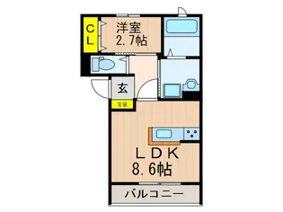 アルヴィータ【1階】の間取り