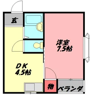 ハイ・インペリアルB【2階】の間取り
