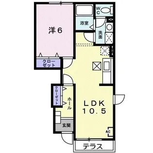 ナウビレッジA【1階】の間取り