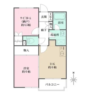 ランドマーク三鷹【3階】の間取り