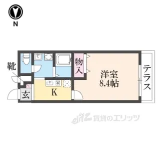 ラフィーネ九条【1階】の間取り