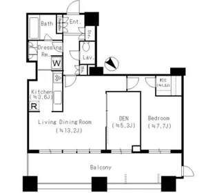 芝浦アイランド ケープタワー【41階】の間取り
