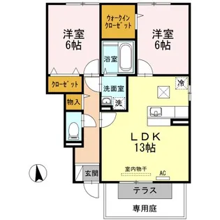 セジュールコート A棟【1階】の間取り