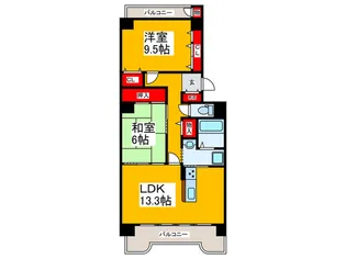 藤和さやまハイタウンB棟【15階】の間取り