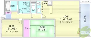 グランパークス八乙女【5階】の間取り