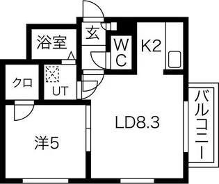 K-MODE麻生(ケイモードアサブ)【2階】の間取り