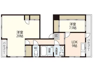 ライフワン舟入【2階】の間取り