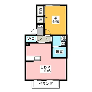 クレール天神A【1階】の間取り