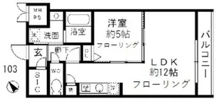 ファインクレスト入谷【1階】の間取り
