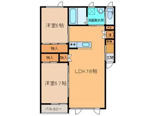 Grand OakI【2階】の間取り