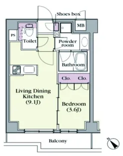 プラチナコート中目黒【3階】の間取り