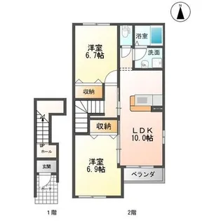 Cape Cod (ケープコッド)【1階】の間取り