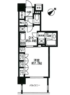 ライオンズシティ白金高輪【6階】の間取り