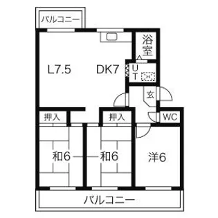 ファミール豊明【1階】の間取り