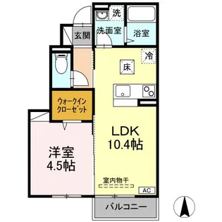 マジェスタ A【1階】の間取り