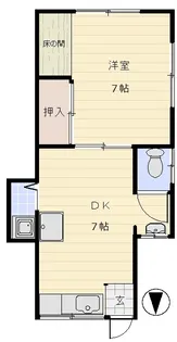 岡田荘【1階】の間取り