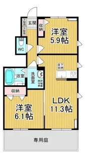 エルヴァージュA【1階】の間取り
