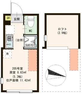 ハーモニーテラス練馬春日町【2階】の間取り