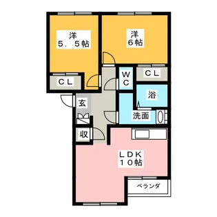 グランベルハウス【2階】の間取り